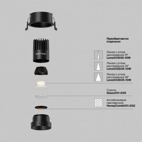 Встраиваемый светильник Maytoni Dip DL115-10W-2.7K-B в Заречном - zarechnyy.ok-mebel.com | фото 3