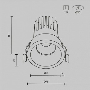 Встраиваемый светильник Maytoni Dip DL117-15W-4K-B в Заречном - zarechnyy.ok-mebel.com | фото 9