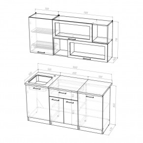 ЯНА Кухонный гарнитур Стандарт (1600 мм) в Заречном - zarechnyy.ok-mebel.com | фото 2