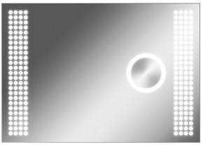 Зеркало Cosmo 100 alum (линза) с подсветкой Sansa (SCL1026Z) в Заречном - zarechnyy.ok-mebel.com | фото 1