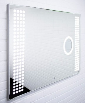 Зеркало Cosmo 100 alum (линза) с подсветкой Sansa (SCL1026Z) в Заречном - zarechnyy.ok-mebel.com | фото 3