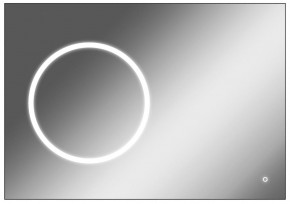 Зеркало Eclipse 100 black с подсветкой Sansa (SE1032Z) в Заречном - zarechnyy.ok-mebel.com | фото