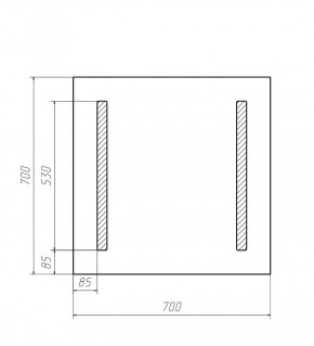 Зеркало Good Light 2-70 с подсветкой Домино (GL7012Z) в Заречном - zarechnyy.ok-mebel.com | фото 6