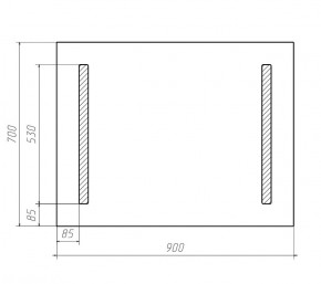 Зеркало Good Light 2-90 с подсветкой Домино (GL7015Z) в Заречном - zarechnyy.ok-mebel.com | фото 6
