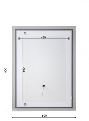 Зеркало Лондон 800х600 с подсветкой Домино (GL7019Z) в Заречном - zarechnyy.ok-mebel.com | фото 5